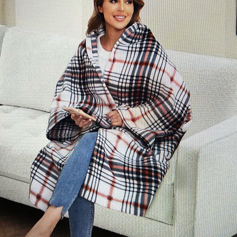 Plaid Heated Throw Electric Blanket navy Blue Red Comfy Soft Size 50" X 60"